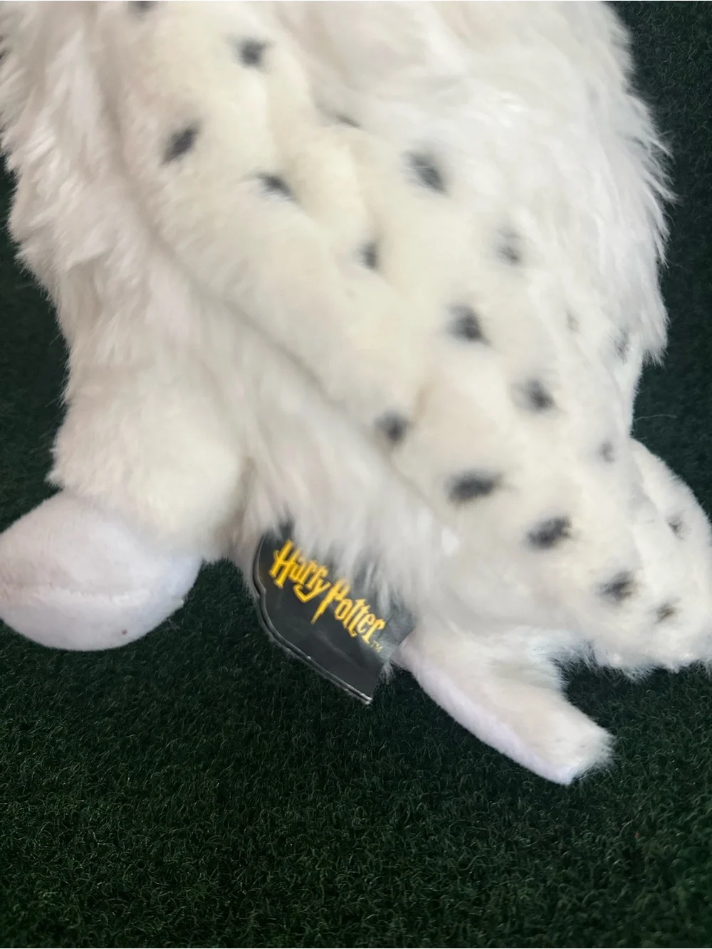 Warner Bros. White Spotted Plush Owl (Harry Potter Tag)